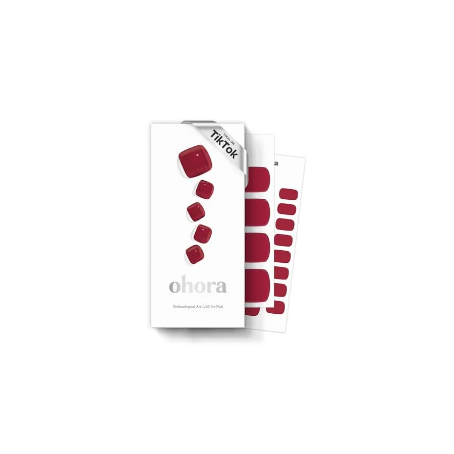 Additional view of Ohora P Tint Burgundy Semi-Cured Gel Pedicure