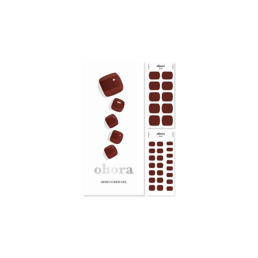 Additional view of Ohora P Chilly Red Semi-Cured Gel Pedicure