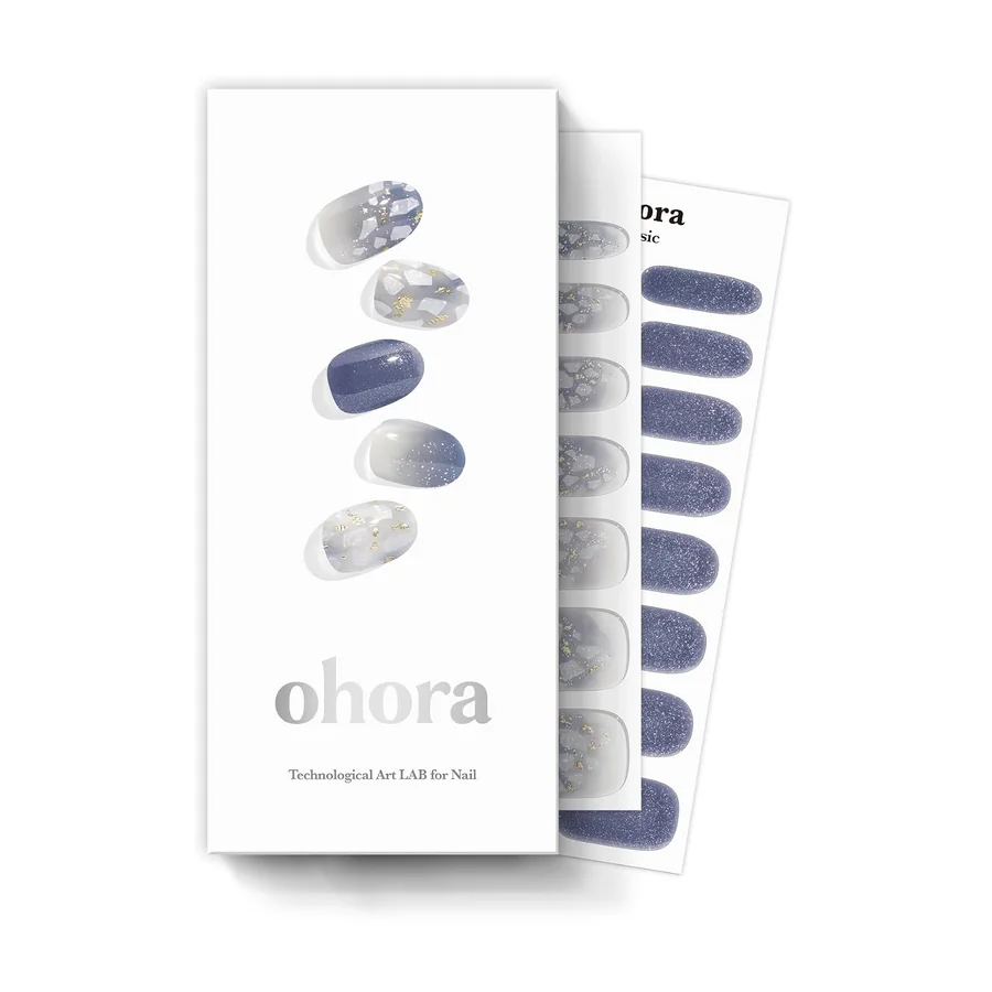 Ohora N Gleam Blue Semi-Cured Gel Manicure