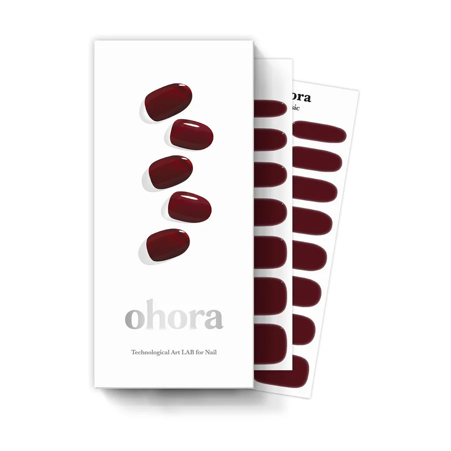 Ohora N Classic Burgundy Semi-Cured Gel Manicure