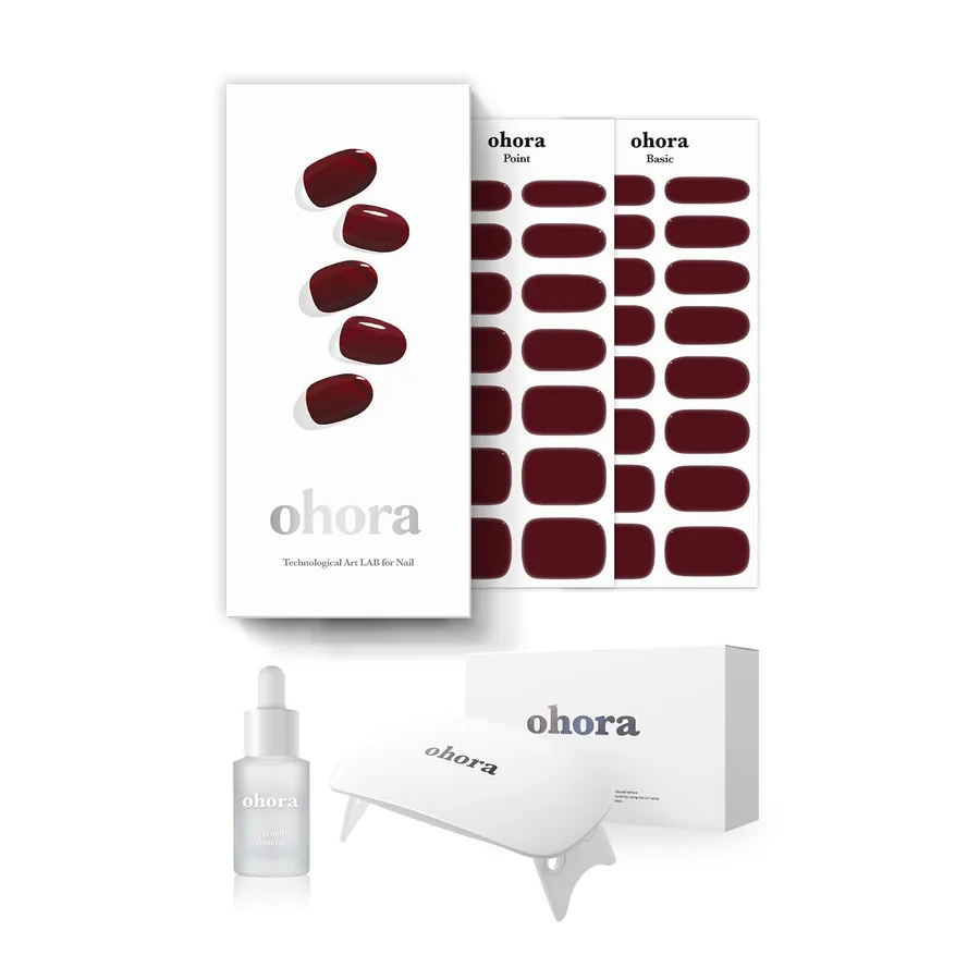 Ohora N Classic Burgundy Starter Kit Semi-Cured Gel Manicure