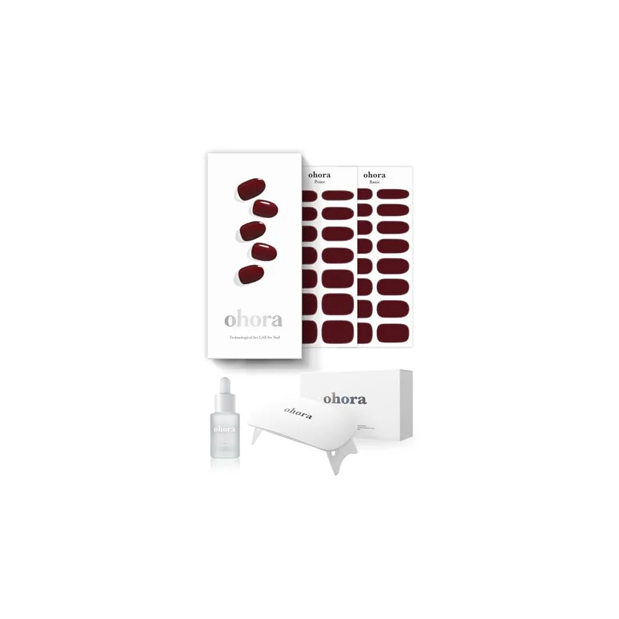 Additional view of Ohora N Classic Burgundy Starter Kit Semi-Cured Gel Manicure