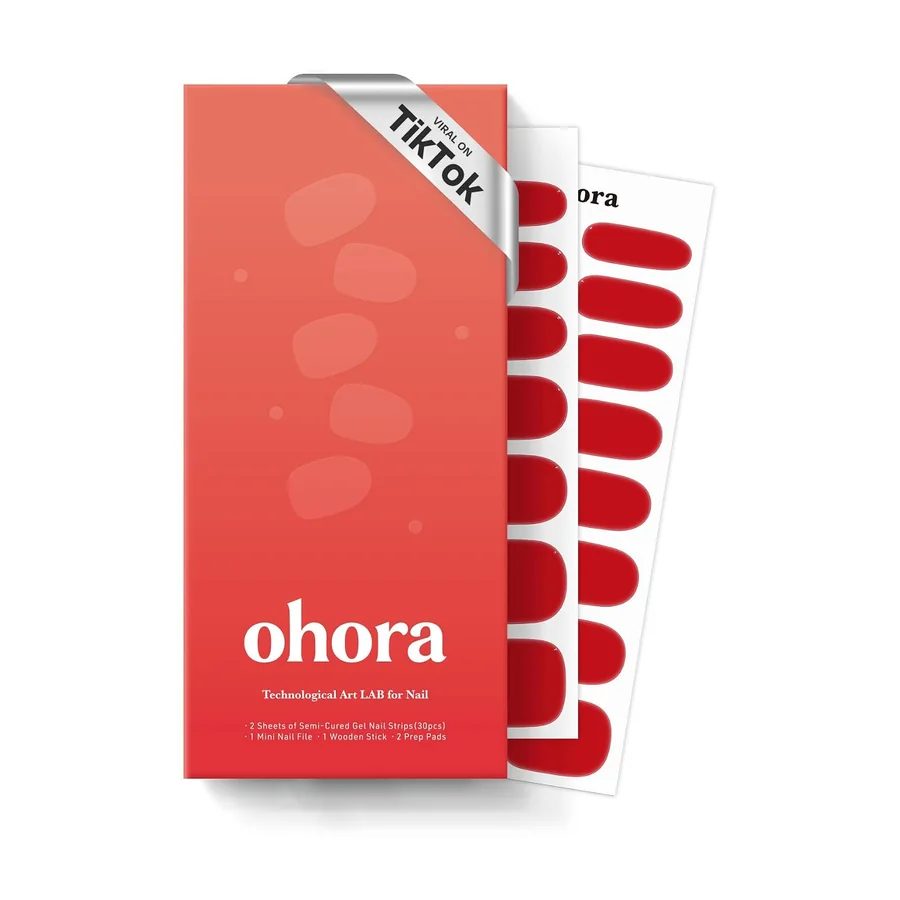 Ohora N Hot Cherry Semi-Cured Gel Manicure