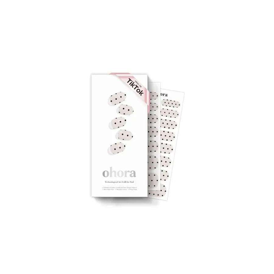 Additional view of Ohora N Polka Noir Semi-Cured Gel Manicure