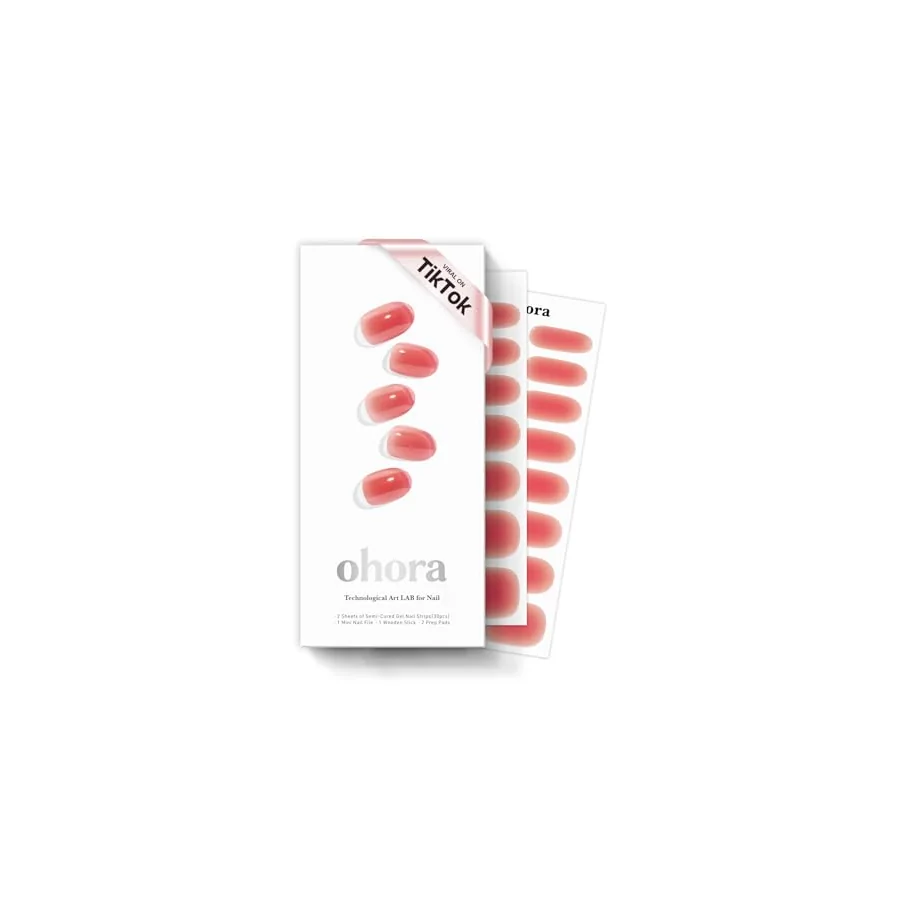 Additional view of Ohora N Peach Jelly Semi-Cured Gel Manicure