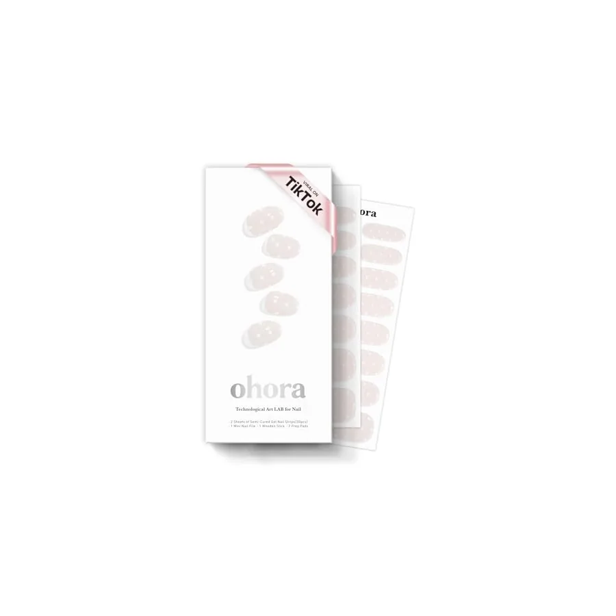 Additional view of Ohora N Polka Blanc Semi-Cured Gel Manicure
