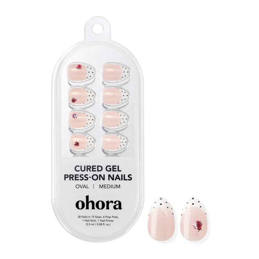 Ohora Polka Lady Gel Press-On Nails — Medium Oval