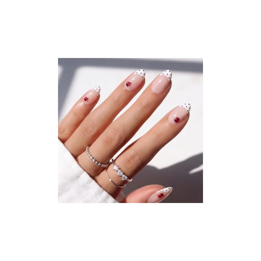 Additional view of Ohora Polka Lady Gel Press-On Nails — Medium Oval