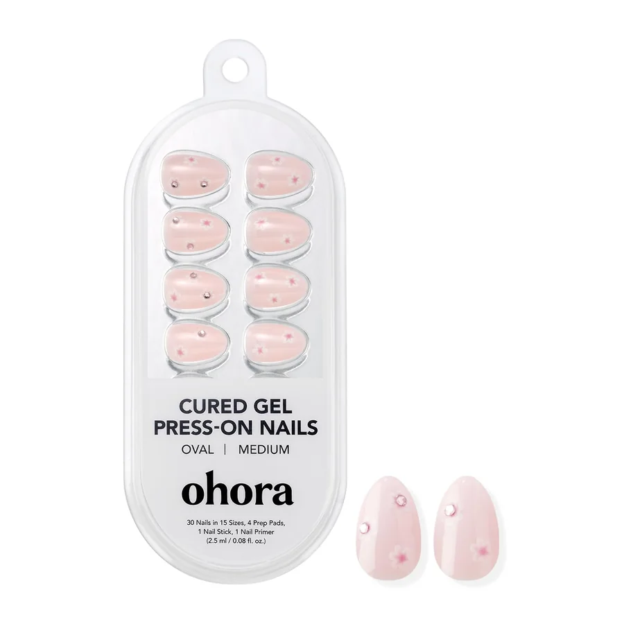 Ohora Cherry Blossom Gel Press-On Nails — Medium Oval