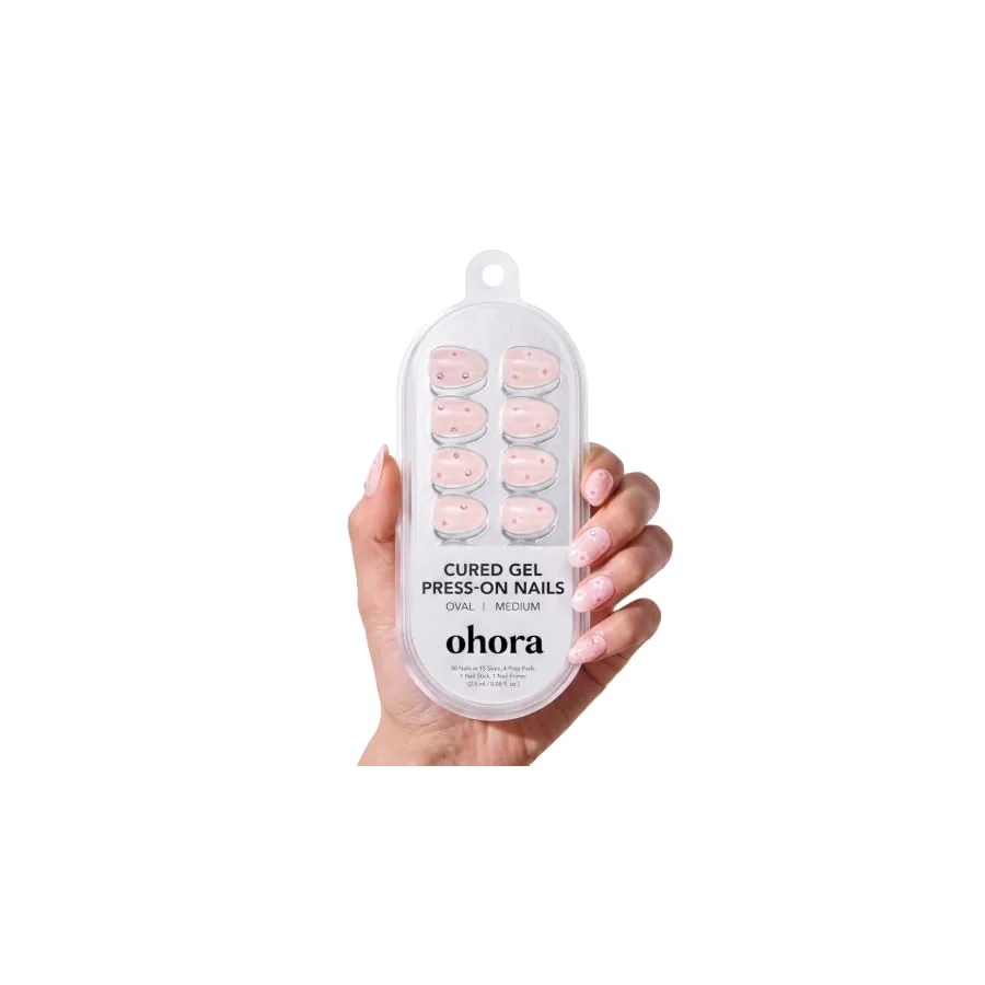 Additional view of Ohora Cherry Blossom Gel Press-On Nails — Medium Oval
