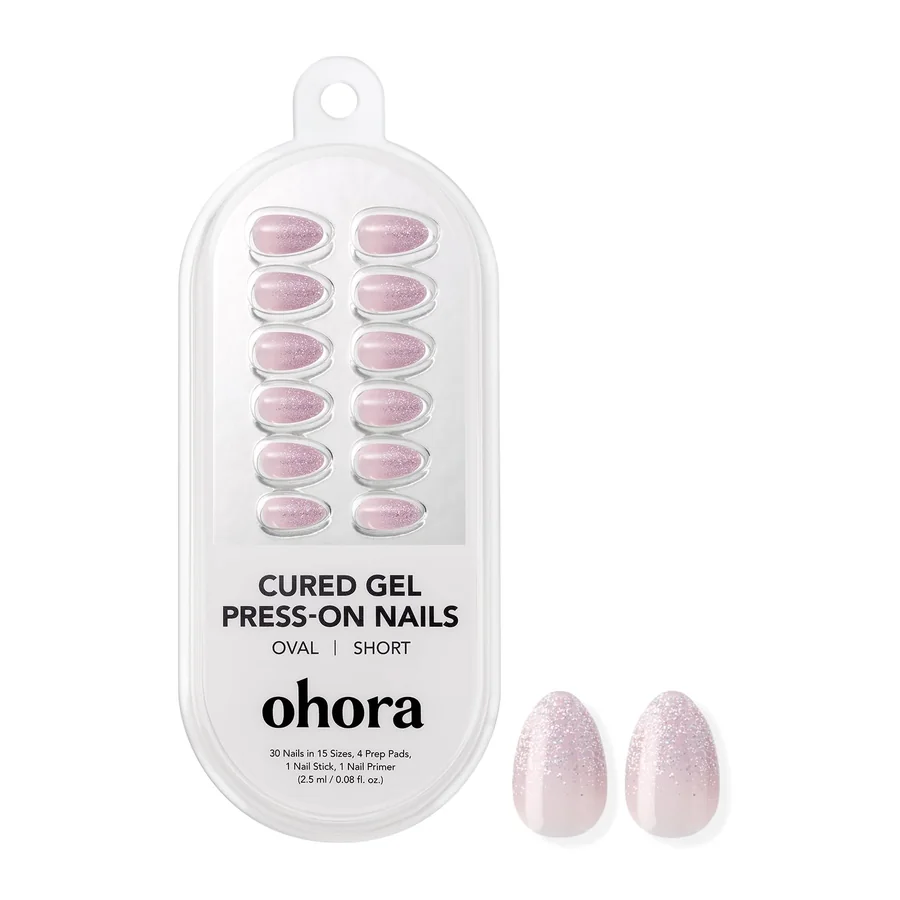Ohora Fairy Dust Gel Press-On Nails — Short Oval