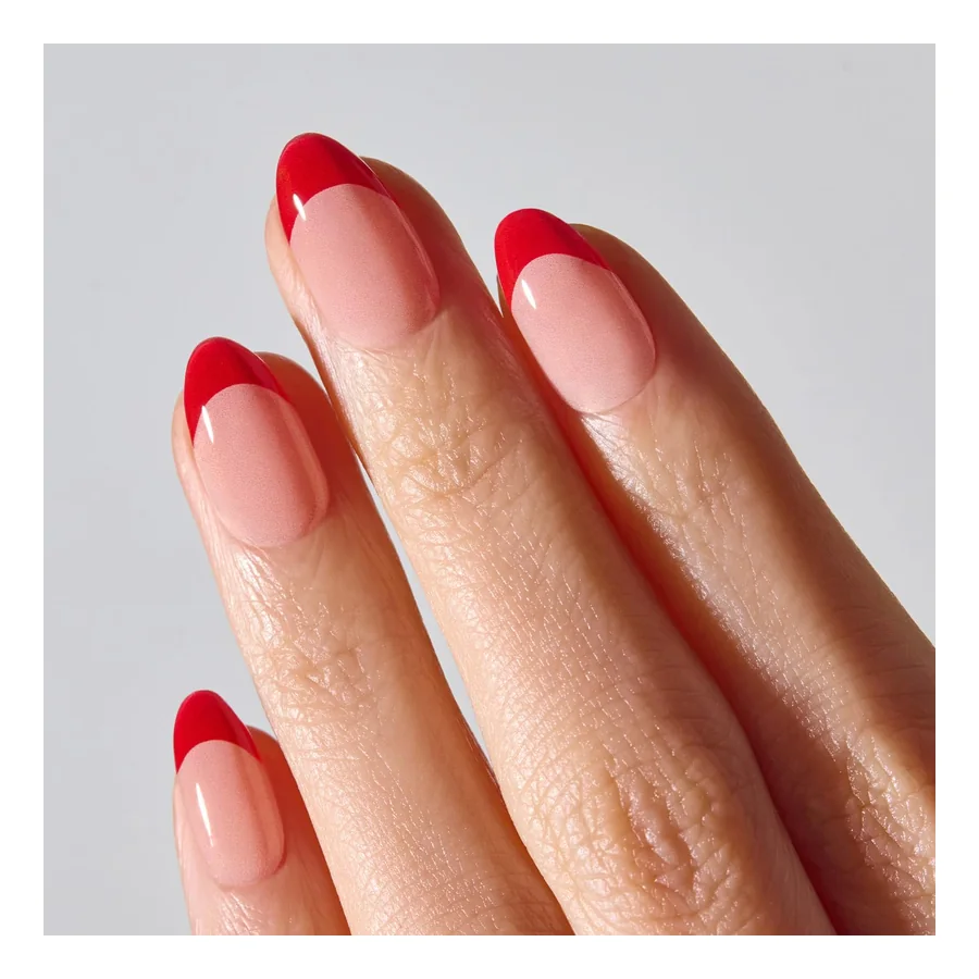 Ohora Scarlet French Gel Press-On Nails — Medium Oval