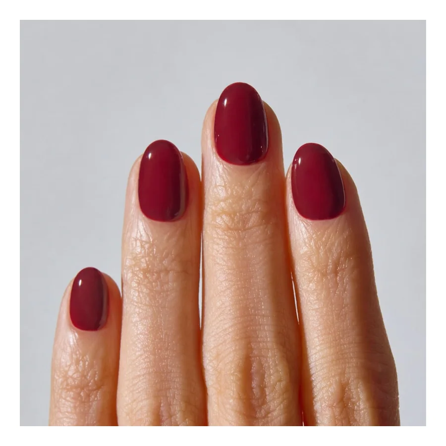 Ohora Allure Burgundy Gel Press-On Nails — Short Oval