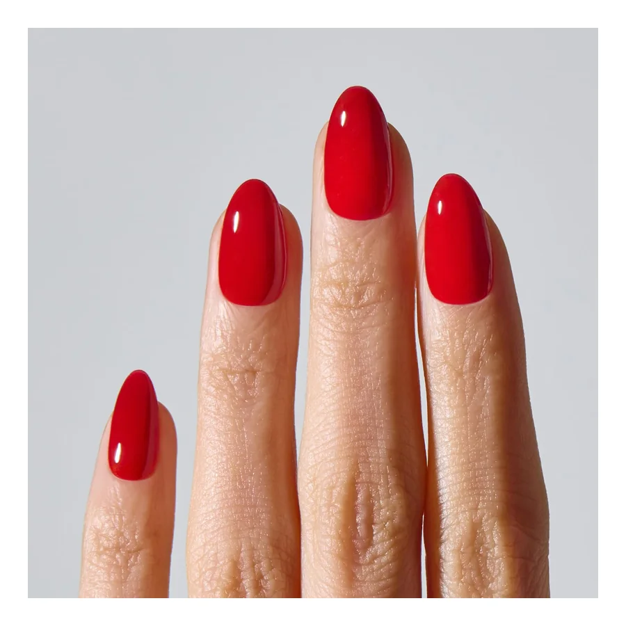 Ohora Classic Red Gel Press-On Nails — Medium Oval