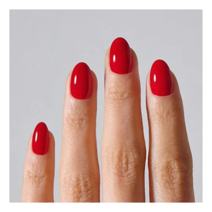 Additional view of Ohora Classic Red Gel Press-On Nails — Short Oval