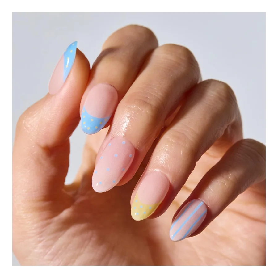 Ohora NP Summer Pajamas Gel Press-On Nails — Medium Oval