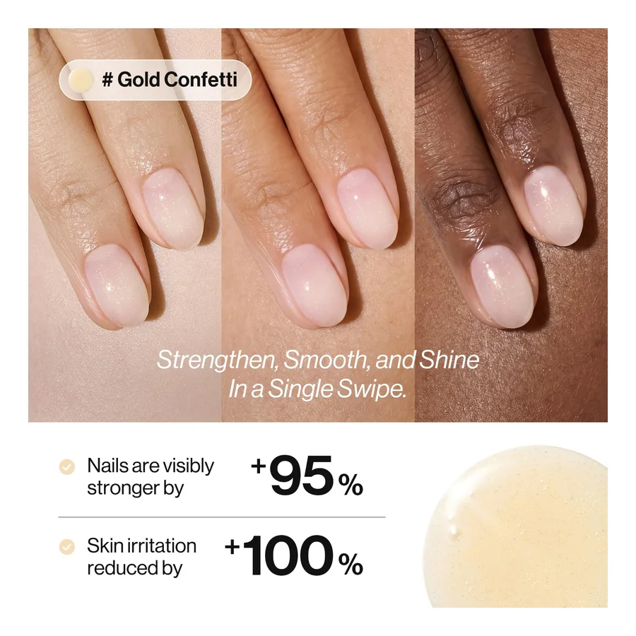 Additional view of Ohora 2-in-1 Sheer Nail Polish & Strengthener — Gold Confetti