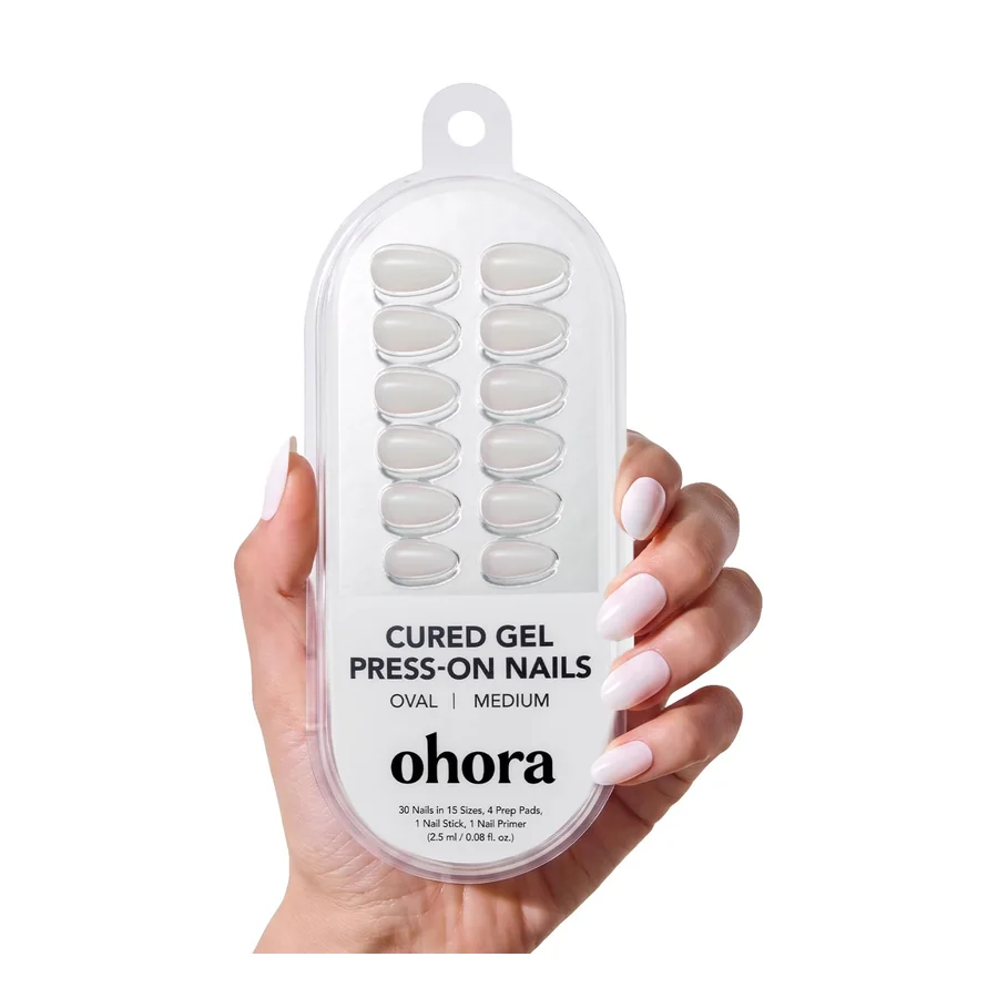 Ohora Coconut Blush Gel Press-On Nails — Medium Oval