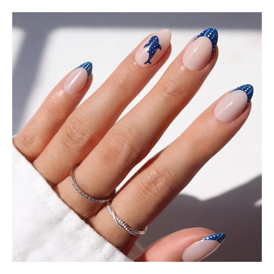 Ohora Ocean Tale Gel Press-On Nails — Medium Oval