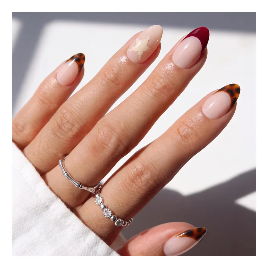 Ohora Wild Tortoise Gel Press-On Nails — Medium Oval